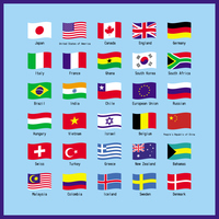 世界の主な国旗のセット 一覧表 イラスト ベクター の画像素材 Cg素材ならイメージナビ