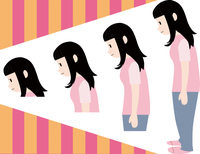 いい姿勢と悪い姿勢のイラスト の画像素材 イラスト素材ならイメージナビ