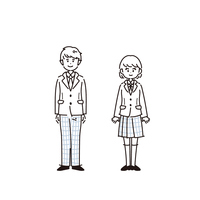 学生のイラスト素材 男女セット 夏服 の画像素材 イラスト素材ならイメージナビ