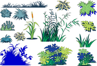 草と花のカット集 の画像素材 イラスト素材ならイメージナビ