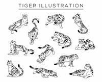 日本画調の虎 の画像素材 イラスト素材ならイメージナビ