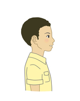 アフリカ系男の子の横顔 の画像素材 イラスト素材ならイメージナビ