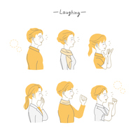 目をつぶっている人々の横顔 の画像素材 イラスト素材ならイメージナビ