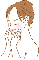 目をつぶっている人々の横顔 の画像素材 イラスト素材ならイメージナビ