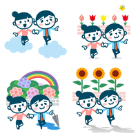 幸せ夫婦 手描き風 の画像素材 イラスト素材ならイメージナビ