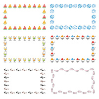 いろいろな果物の飾り罫線 の画像素材 イラスト素材ならイメージナビ