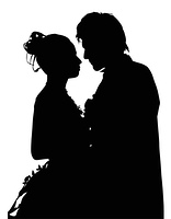 背中合わせのカップルシルエット の画像素材 イラスト素材ならイメージナビ