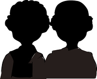 背中合わせのカップルシルエット の画像素材 イラスト素材ならイメージナビ